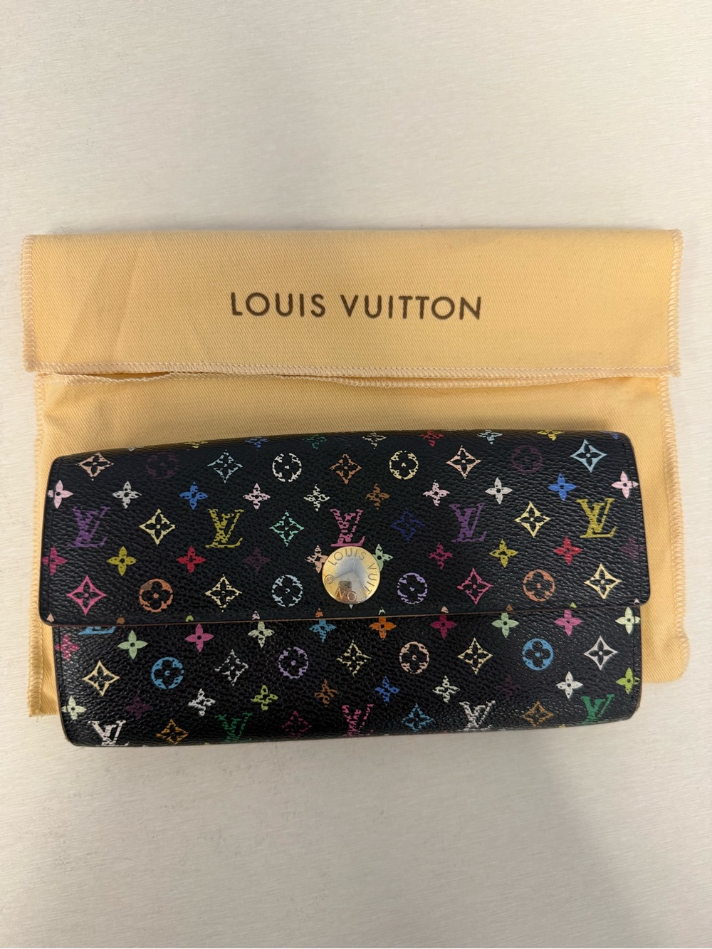 Louis Vuitton Black Multicolor Monogram Continental Wallet